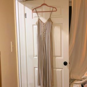 Free people Taupe wide leg trouser